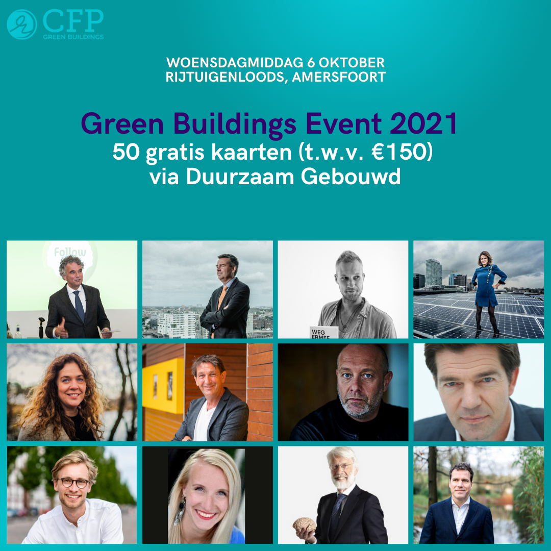 Jij gaat gratis naar het Green Buildings Event 2021